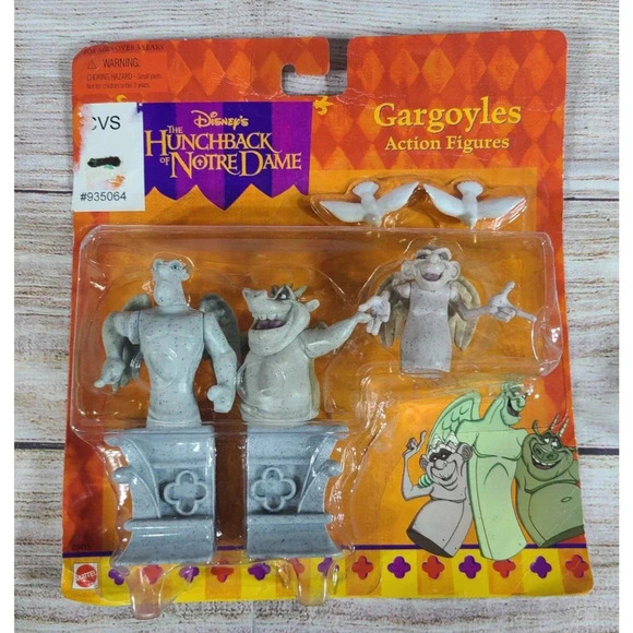Vintage Disney The Hunchback of Notre Dame Gargoyles Action Figures Mattel New - Picture 1 of 5